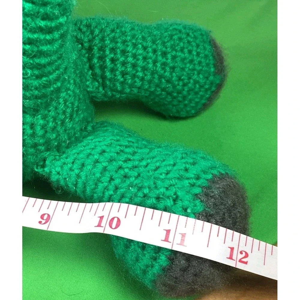 Triceratops Dinosaur Toy Crochet  Amigurumi 11 inches Green, Soft, Handmade